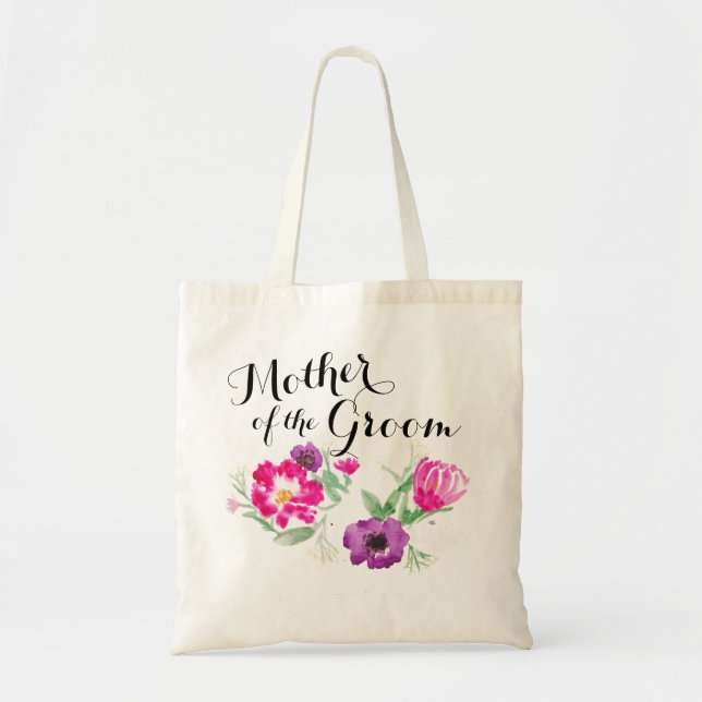 Tote Bag La mère de l'aquarelle de marié fleurit (Devant)