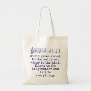 Tote Bag La Musique Donne Une Âme - Citation De Musique