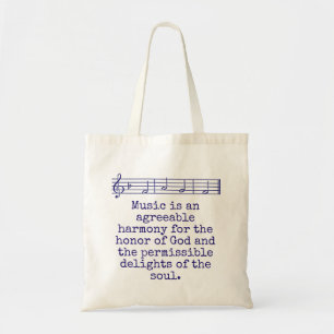 Tote Bag La Musique Est Une Harmonie Convenue - Citation De