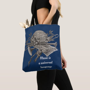 Tote Bag La musique est Universal Vintage Band Instrument M