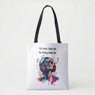 Tote Bag "La musique me prend, le sentiment me tient"