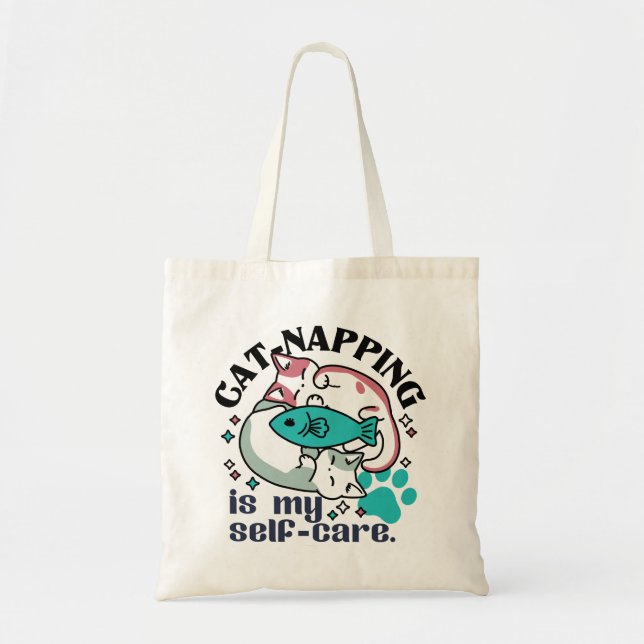 Tote Bag La Nappage De Chats Est Mon Soin Personnel : Chats (Devant)