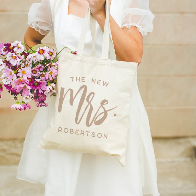 Tote Bag La nouvelle épouse personnalisée de Mme (Créateur téléchargé)