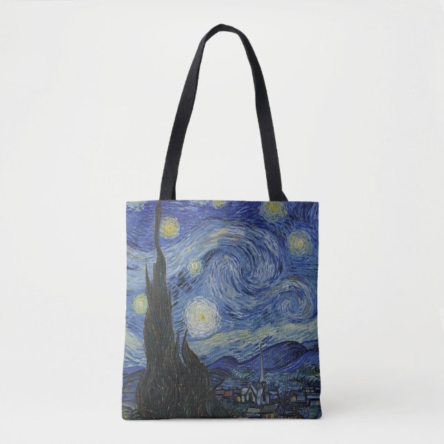 Tote Bag La nuit étoilée par Vincent Van Gogh (Devant)