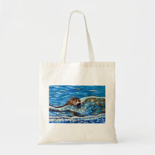 Tote Bag La Otter dans la peinture de la mer