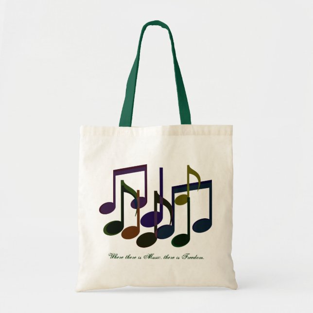 Tote Bag Là où il y a de musique (Devant)