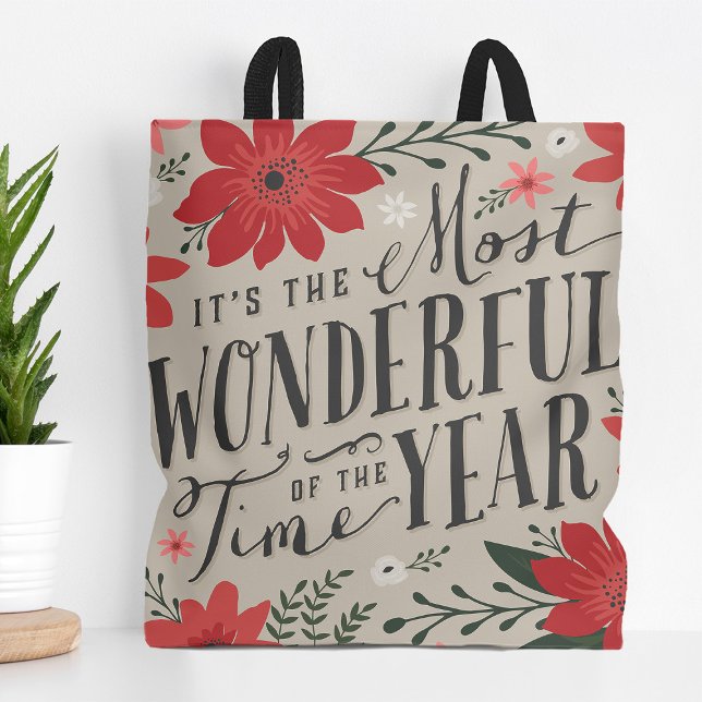 Tote Bag La période la plus merveilleuse de l'année Fête Fl (Créateur téléchargé)