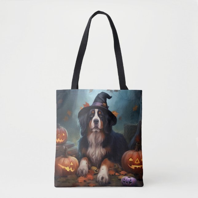 Tote Bag La peur de l'Halloween Citrouille bernoise (Devant)