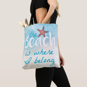 Tote Bag La Plage Est Là Où Je Suis Cité