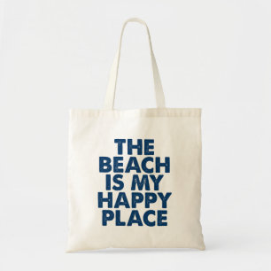 Tote Bag La Plage Est Mon Endroit Heureux Fourre-tout
