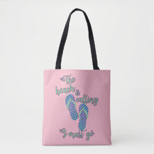 Tote Bag La Plage Fait Appel À Des Tongs De Sirène