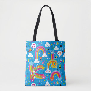 Tote Bag la pluie d'arcs-en-ciel de nuages laisse tomber le