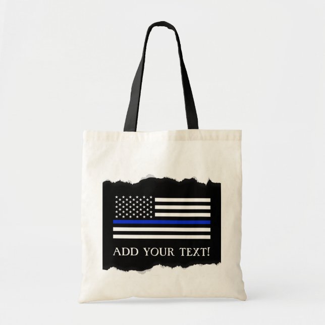 Tote Bag La police dénomme la coutume de drapeau américain (Devant)
