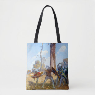 Tote Bag La pose de sir Lamorak, vers 1922 par N.C. Wyeth