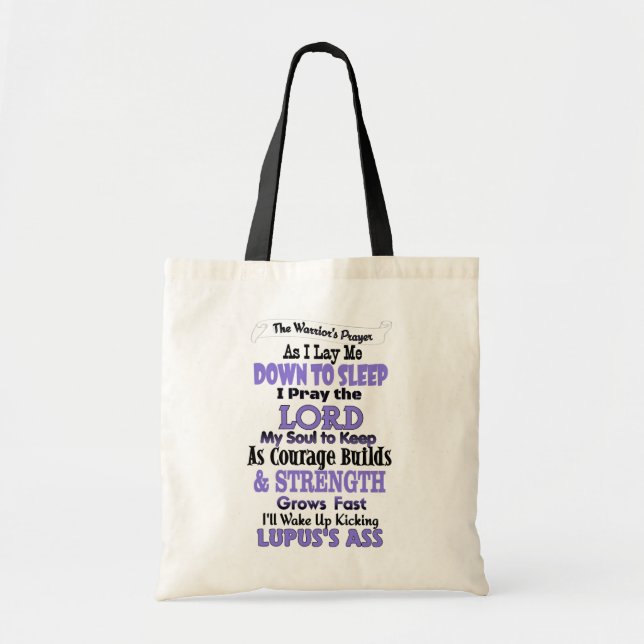 Tote Bag La prière du guerrier Lupus (Devant)