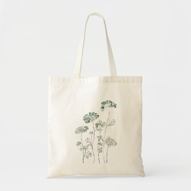 Tote Bag La reine abstraite et la dentelle verte (Devant)