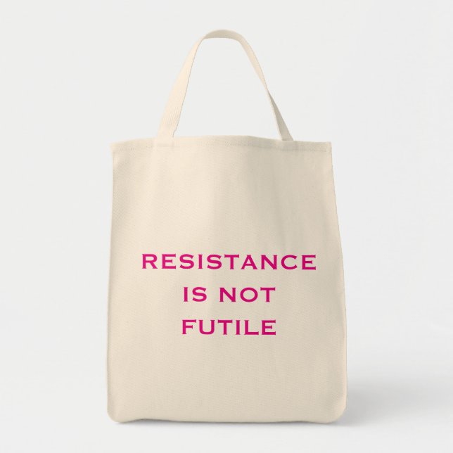 Tote Bag La résistance n'est pas futile (Devant)
