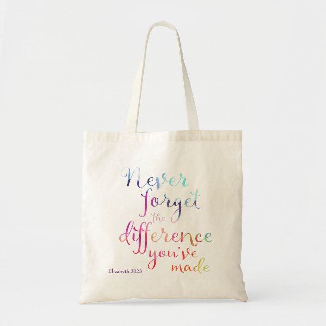 Tote Bag La Retraite N'Oubliez Jamais La Différence Que Vou (Devant)