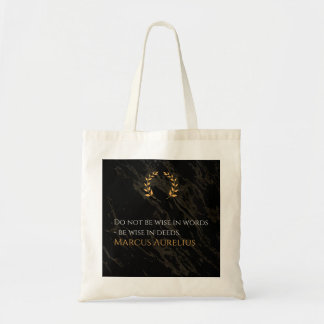 Tote Bag La sagesse de Marcus Aurelius : Les actions parlen