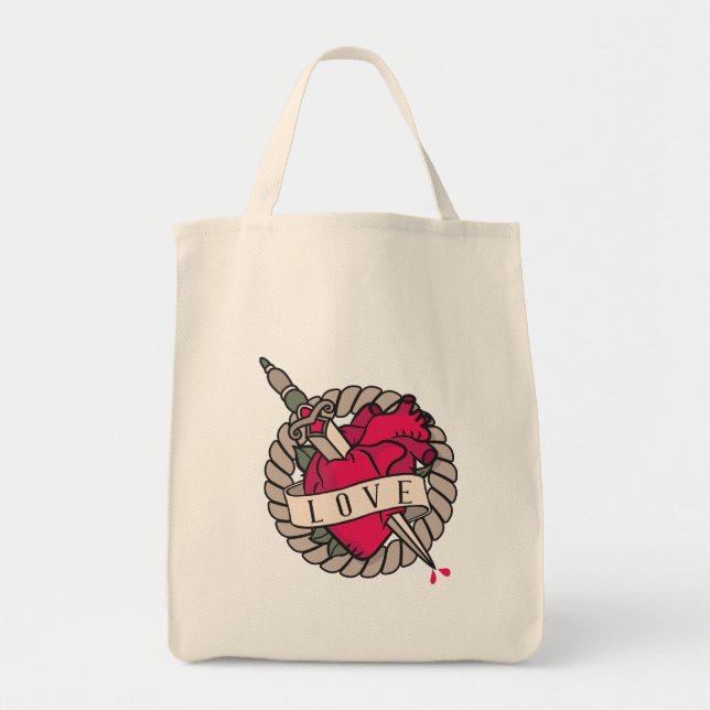 Tote Bag La Saint Valentin au coeur de Tatoo (Devant)