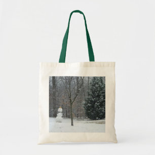 Tote Bag La scène de neige hivernale du voisin