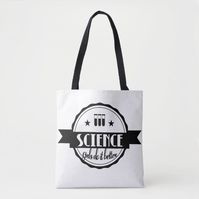 Tote Bag La Science. Des filles elle améliorent (Devant)