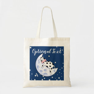 Tote Bag La vache au-dessus de la lune
