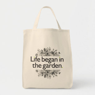 Tote Bag La vie a commencé dans le jardin