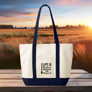 Tote Bag La vie d'affaires chiropratique est mieux alignée 
