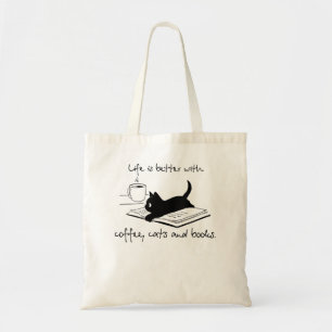 Tote Bag La Vie Des Femmes Est Meilleure Avec Livres Chats