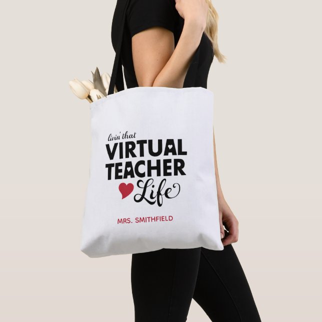 Tote Bag La vie d'un enseignant virtuel (De près)