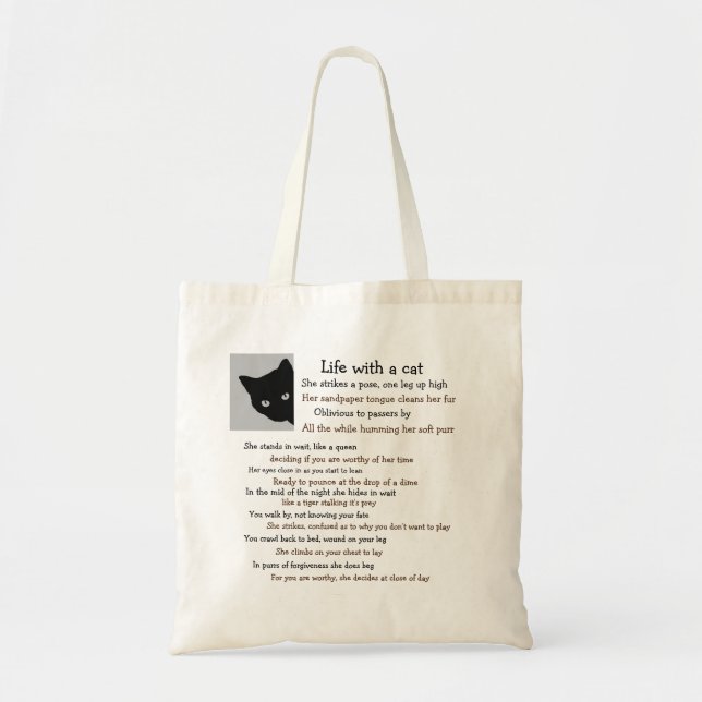 Tote Bag La vie d'un propriétaire de chat (Devant)