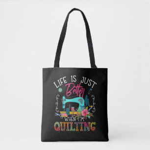 Tote Bag La Vie Est Juste Meilleure Quand Je Quitte