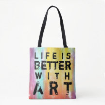 La Vie Est Meilleure Avec L'Art Coloré Arrière - p