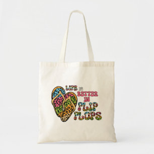 Tote Bag La vie est meilleure en tongs - Vibes d'été