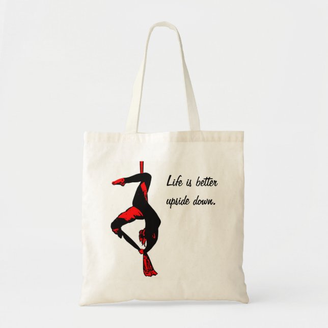 Tote Bag La vie est mieux à l'envers. (Devant)
