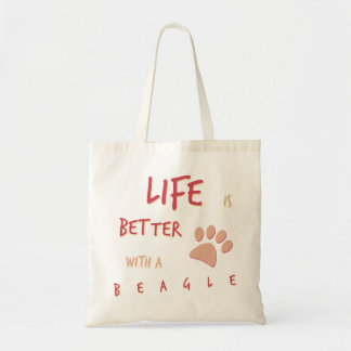 Tote Bag La vie est un meilleur beagle