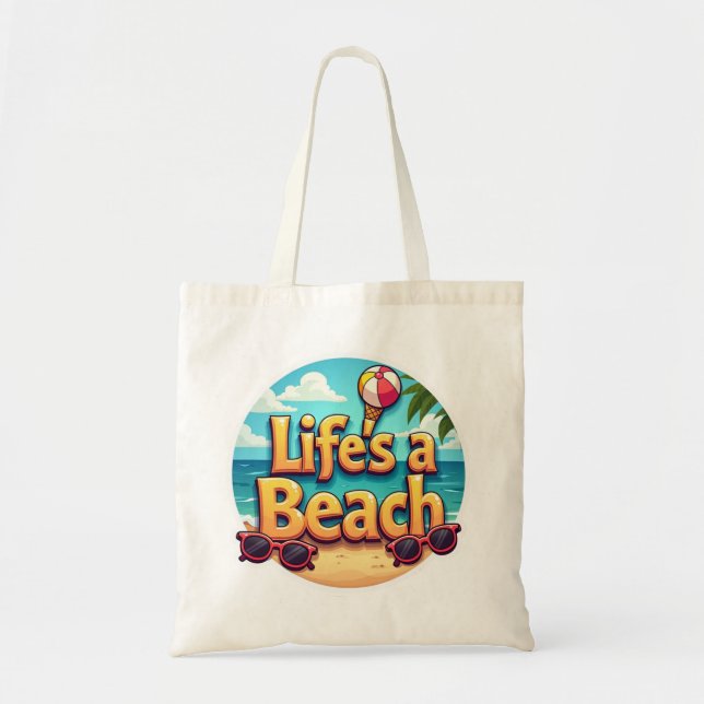 Tote Bag La vie est une plage (Devant)