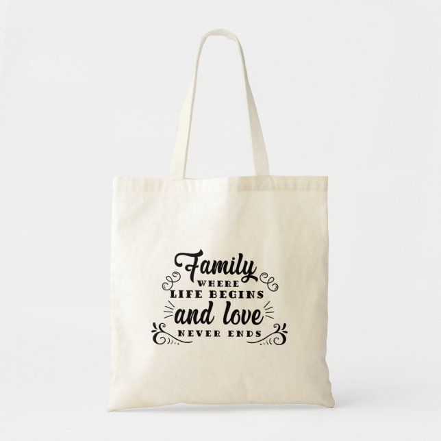 Tote Bag La vie familiale de la journée de l'amitié commenc (Devant)