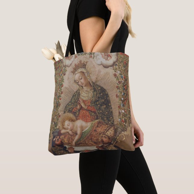 Tote Bag La Vierge adorant le Christ Enfant Noël (De près)