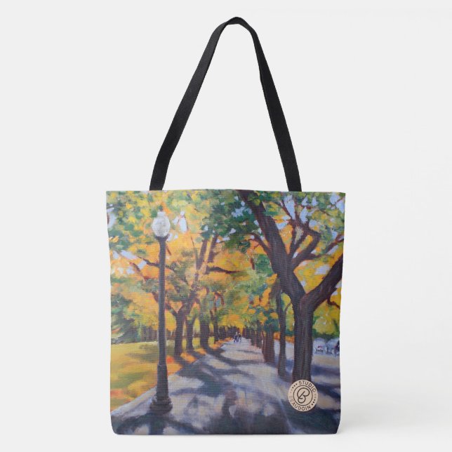 Tote Bag La voie de feuille d'automne (Devant)