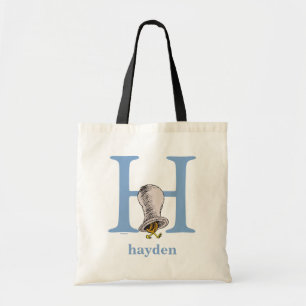 Tote Bag L'ABC de Dr Seuss : Lettre H - Bleu Ajoutez votr
