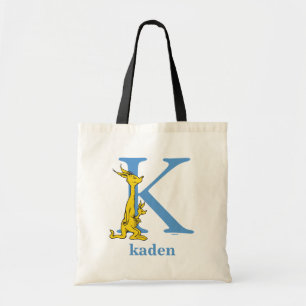Tote Bag L'ABC de Dr Seuss : Lettre K - Bleu Ajoutez votr