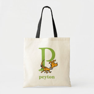 Tote Bag L'ABC de Dr Seuss : Lettre P - Vert   Ajoutez votr