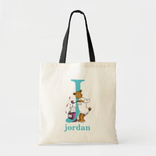 Tote Bag L'ABC du Dr Seuss : Lettre J - Bleu sarcelle   Ajo