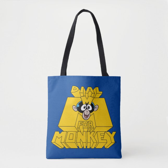 Tote Bag Laboratoire de Dexter - Composez M pour singe (Devant)
