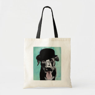Tote Bag Labrador noir dans le casquette de lanceur
