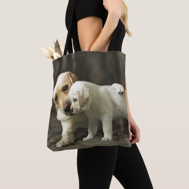 Tote Bag Labrador retriever jaune (De près)