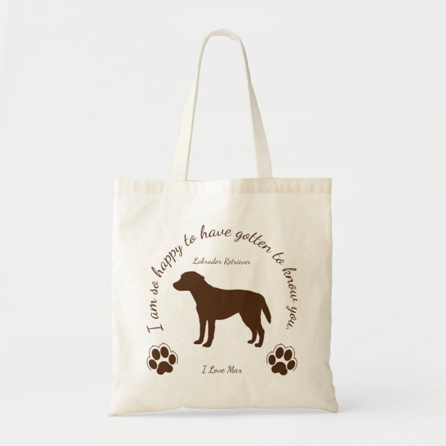 Tote Bag Labrador Retriever pour vous et votre ー chien (Devant)