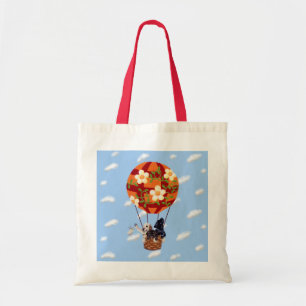Tote Bag Labradors et peinture chaude de ballon à air